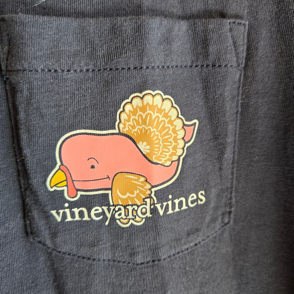 Vineyard Vines Happy Thanksgiving Turkey Fall Long Sleeve Shirt Tshirt Large Top - Picture 4 of 5